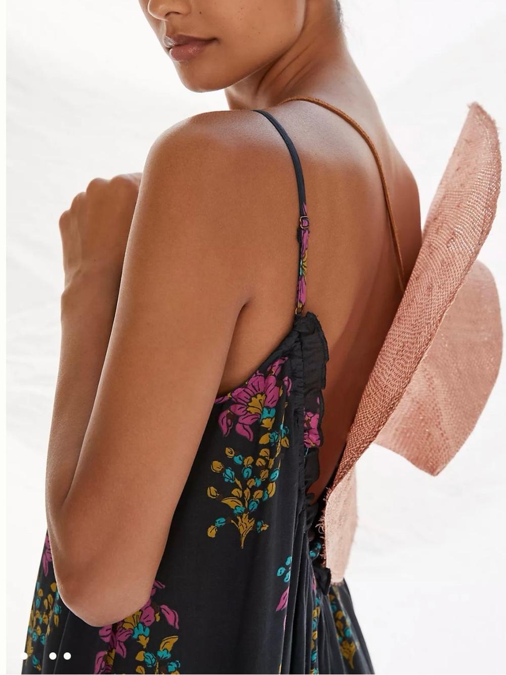 Anthropologie Maxi Dress or Cover-up  Floral Beachy Lounge Sz L-XL Modal Flowy - Picture 3 of 8